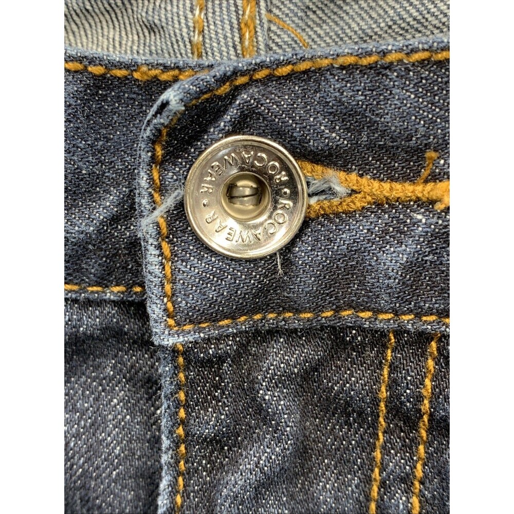 RocaWear Authentic Denim Jeans Men's 1999 Loose Fit Dark Blue Size 36X30 Y2K - Picture 14 of 16